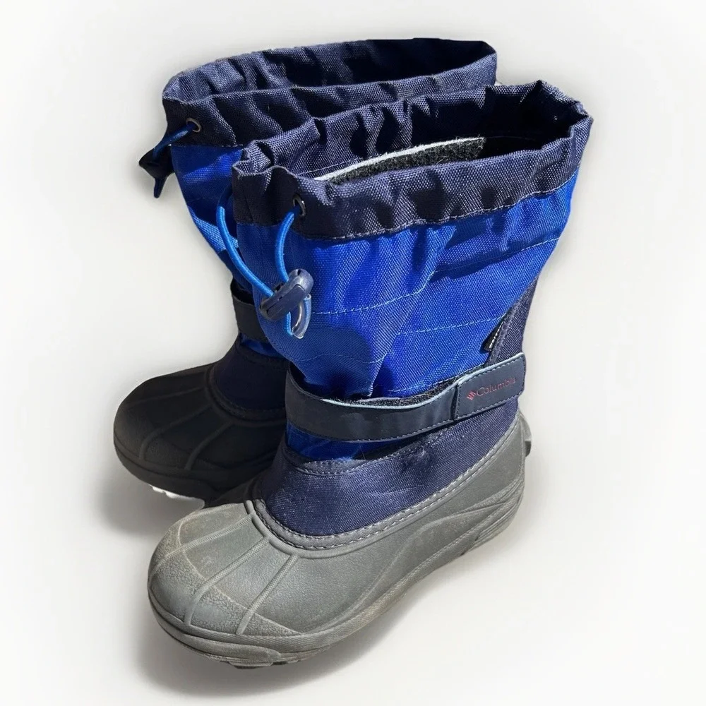 Columbia Powderbug Plus II Snow Boot Unisex Waterproof Big Kids Size 2 Insulated